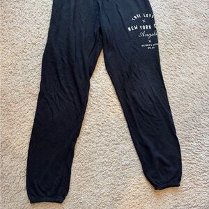 Victoria's Secret Black Graphic light weight Sweatpants